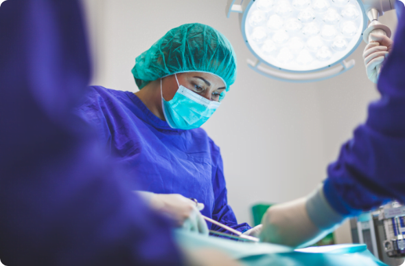 doctor operating on patient