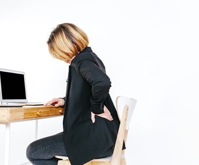 worker office having back ache